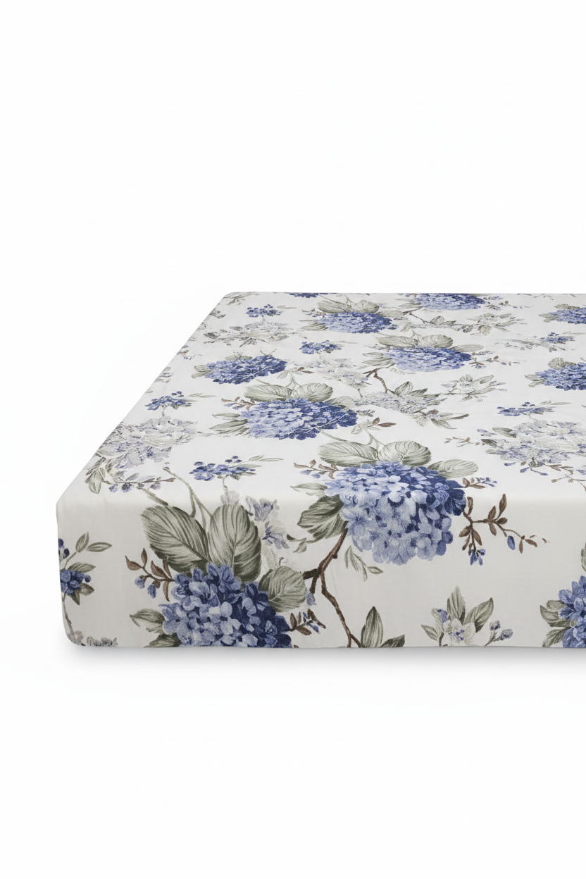 Blue Hydrangea Bedsheet Set
