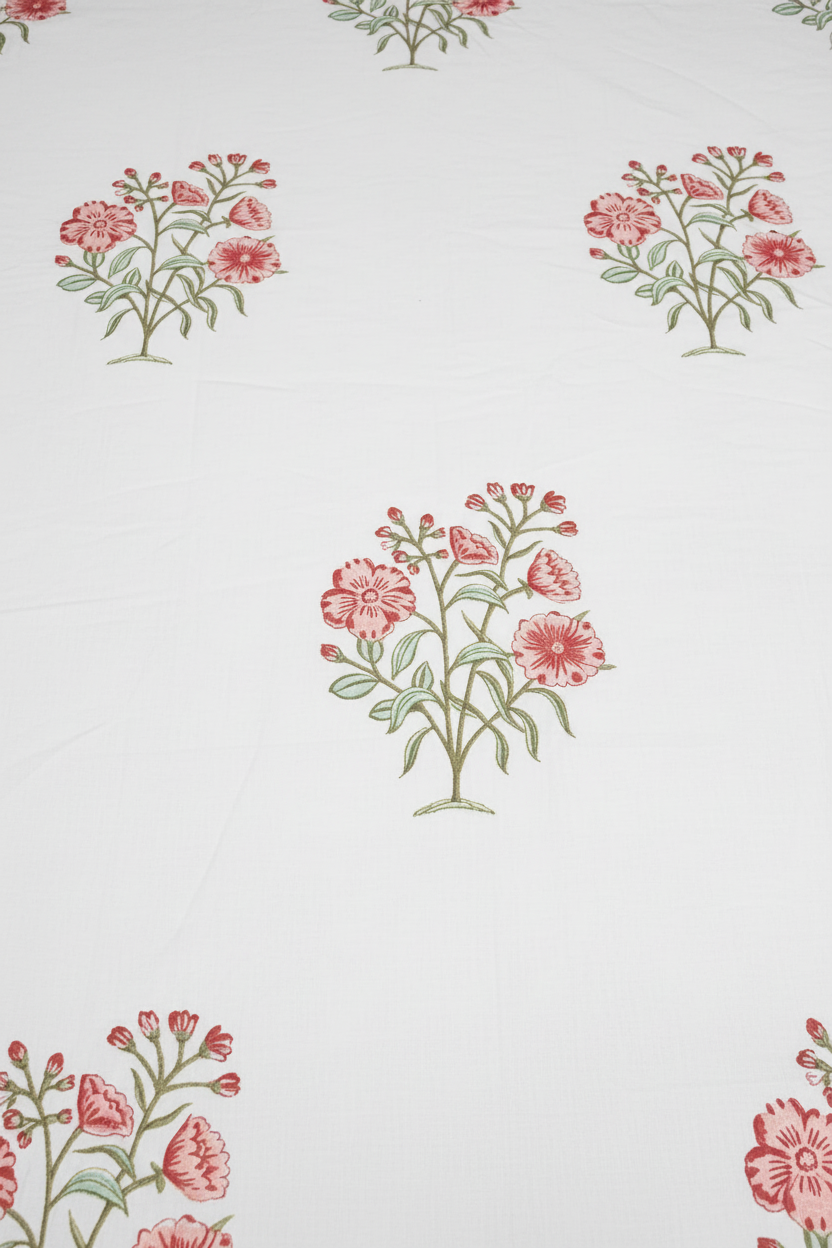 Pink Floral Bedsheet Set