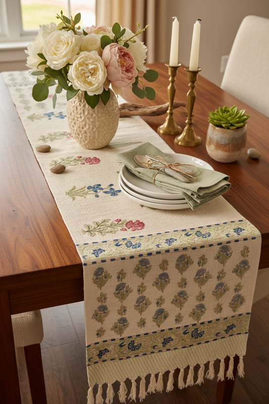 Botanical Tassel Runner