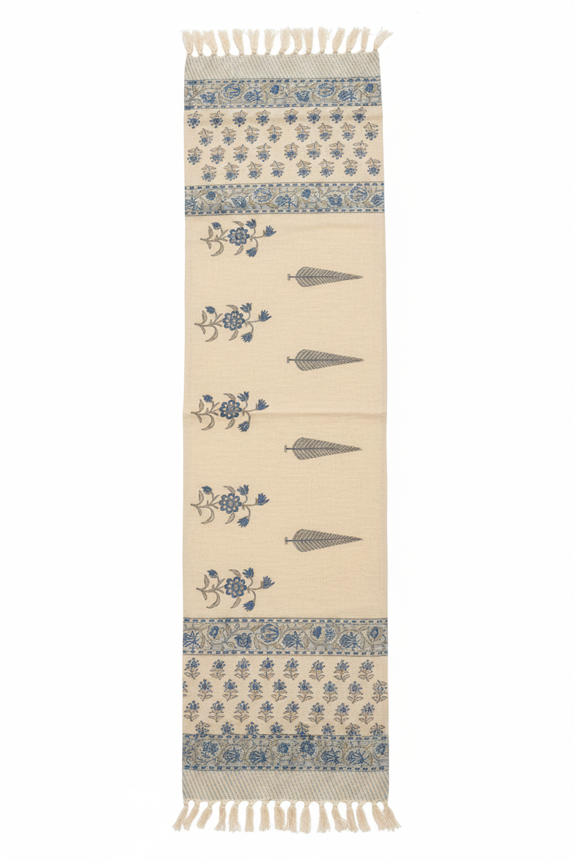 Jute Block Print Runner