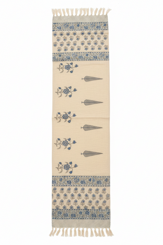 Jute Block Print Runner