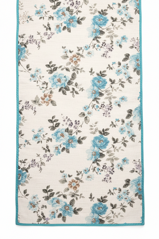 Turquoise Floral Runner